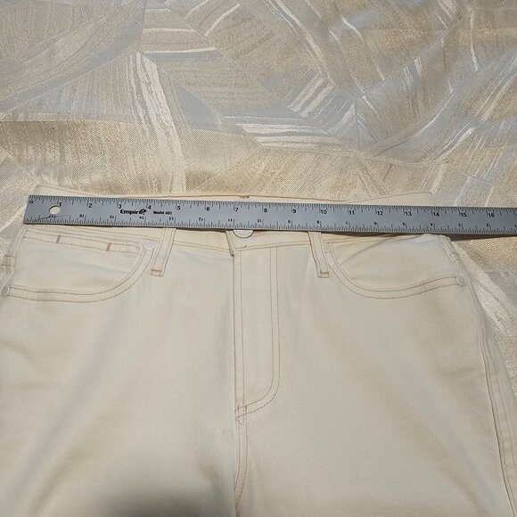 Women’s Paige Hoxton Straight Ankle Jeans Light Cream/Pink, Size 28 - Picture 8 of 12